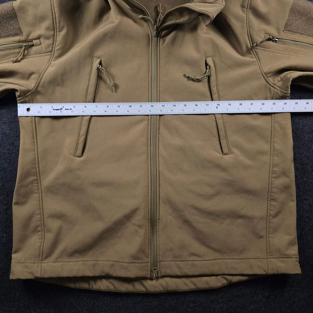 Rothco Tactical Hooded Soft Shell Jacket Coyote Brown Fleece Military Men's XL - Picture 5 of 16
